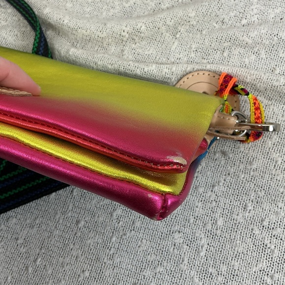 CONSUELA  Anita Uptown Crossbody Purse Luggage Tag & Friendship Bracelet Rainbow - Picture 5 of 12